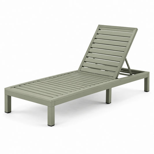 Gartenliege Metall Grün 190x60x30 cm